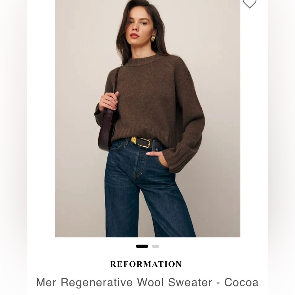 Reformation Mer Regenerative Wool Sweater size XS